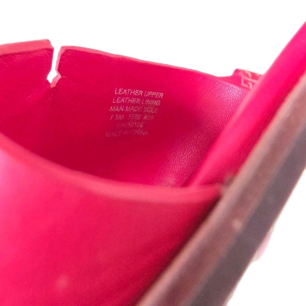 Tory Burch Miller Red Leather Slide Sandals, Womens Size 7.5 - Picture 10 of 10
